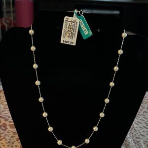 Effy White Pearl Necklace 14KW - white gold